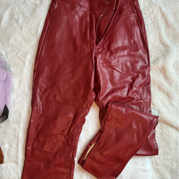 Pants & Jumpsuits Zara Full Length Leather Pants Poshmark